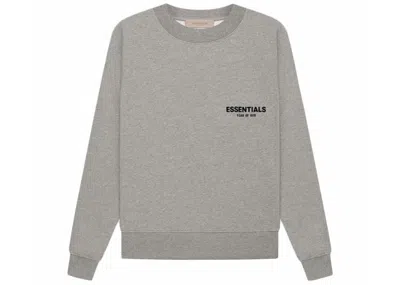 Pre-owned Fear Of God Essentials Women's Crewneck Sweatshirt (ss22) In Dark Oatmeal