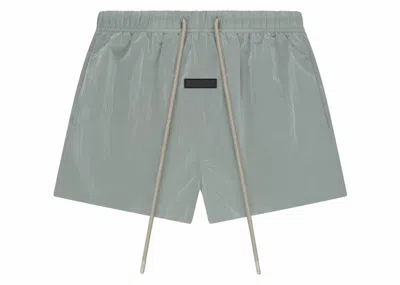 Pre-owned Fear Of God Essentials Women's Crinkle Nylon Running Short In Seal