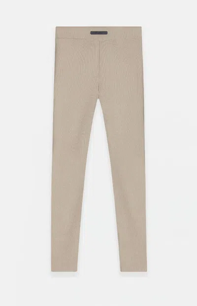 Fear Of God Essentials Women's Dune Ribbed Knit Leggings In Nude
