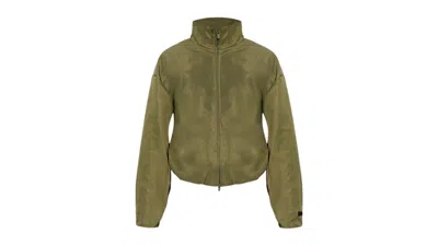 Pre-owned Fear Of God Essentials Women's Fleece Hoodie In Military In Green
