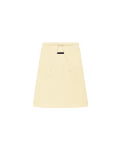 Pre-owned Fear Of God Essentials Women's French Terry Skirt In Canary