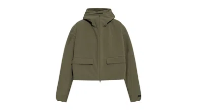 Pre-owned Fear Of God Essentials Women's Jacket In Military In Green