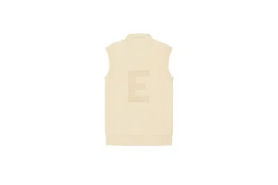 Pre-owned Fear Of God Essentials Women's Mockneck Vest Egg Shell