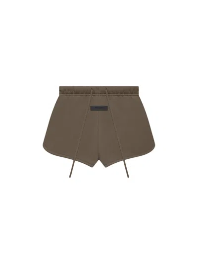 Pre-owned Fear Of God Essentials Women's Running Shorts In Wood