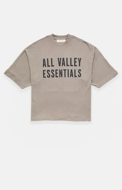 Fear Of God Essentials Women's Seal Mesh Merch T-shirt In Gray