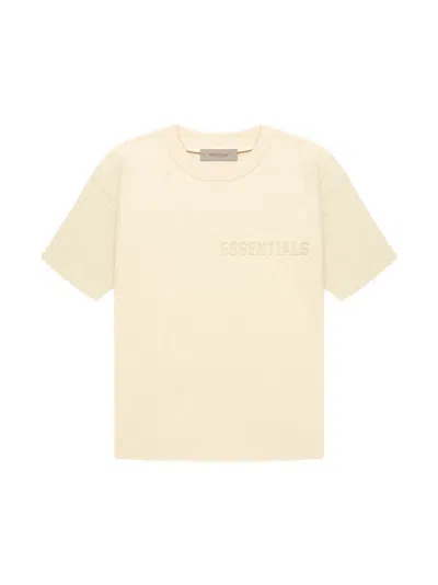 Pre-owned Fear Of God Essentials Women's Short Sleeve T-shirt In Egg Shell