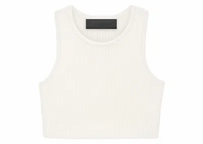Pre-owned Fear Of God Essentials Women's Sport Tank In Cloud Dancer