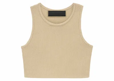 Pre-owned Fear Of God Essentials Women's Sport Tank In Gold Heather