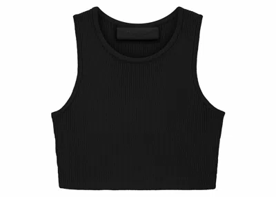 Pre-owned Fear Of God Essentials Women's Sport Tank In Jet Black