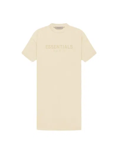 Pre-owned Fear Of God Essentials Women's T-shirt Dress In Egg Shell
