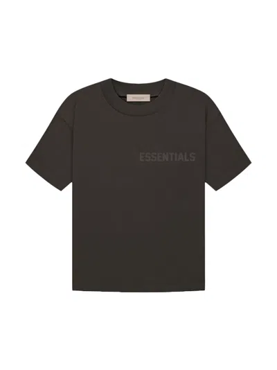 Pre-owned Fear Of God Essentials Women's T-shirt In Off Black
