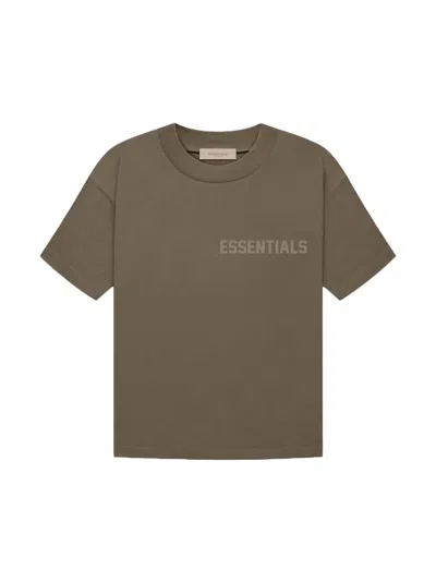 Pre-owned Fear Of God Essentials Women's T-shirt In Wood