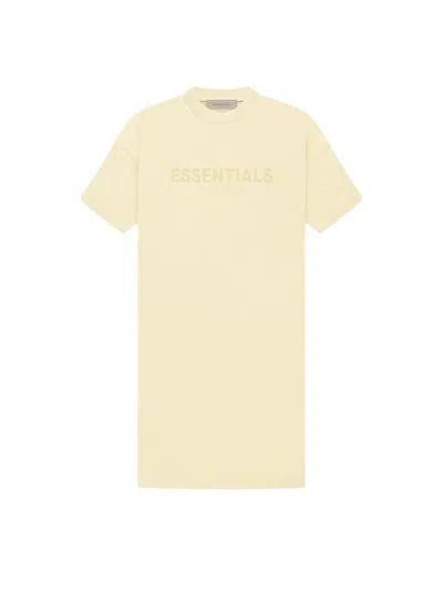 Pre-owned Fear Of God Essentials Women's Tee Shirt Dress In Canary