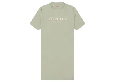 Pre-owned Fear Of God Essentials Women's Tee Shirt Dress In Seafoam