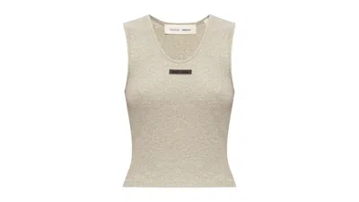 Pre-owned Fear Of God Essentials Women's Top In Heather Stone