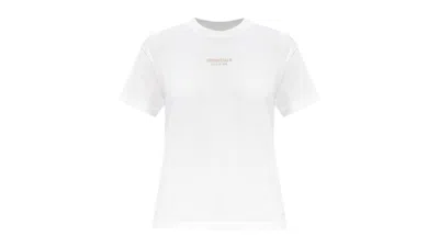 Pre-owned Fear Of God Essentials Women's Top Jersey Crewneck Sweat-shirt T-shirt In Cloud White