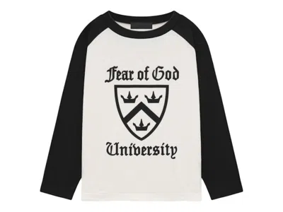 Pre-owned Fear Of God Essentials Women's Triblend Baseball Shirt In Shell