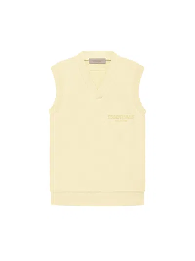 Pre-owned Fear Of God Essentials Women's V Neck Vest In Canary