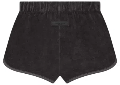 Pre-owned Fear Of God Essentials Women's Velour Beach Short In Iron