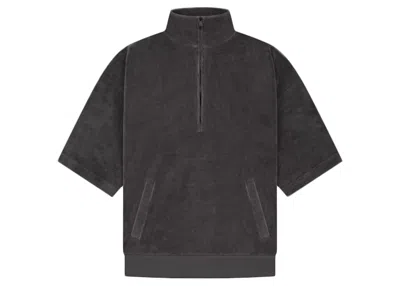 Pre-owned Fear Of God Essentials Women's Velour Mockneck In Iron