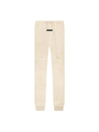 Pre-owned Fear Of God Essentials Women's Velour Pant In Egg Shell