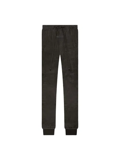 Pre-owned Fear Of God Essentials Women's Velour Pant In Off Black