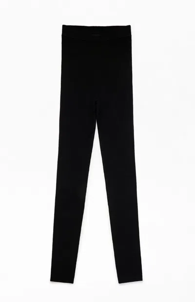 Fear Of God Essentials Women's Vintage Black Ribbed Knit Leggings