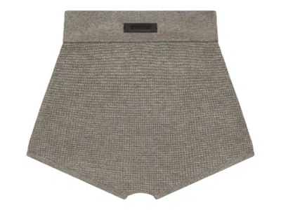 Pre-owned Fear Of God Essentials Women's Waffle Boxer In Heather Gray