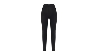 Pre-owned Fear Of God Essentials Women's Waffle Legging Pant In Black