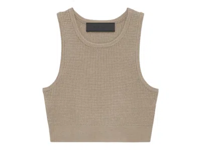 Pre-owned Fear Of God Essentials Women's Waffle Sport Tank In Desert Sand