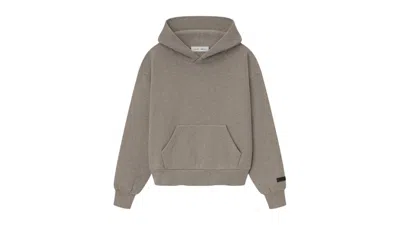 Pre-owned Fear Of God Essentials Womens Classic Fleece Hoodie In Homestead Heather In Purple