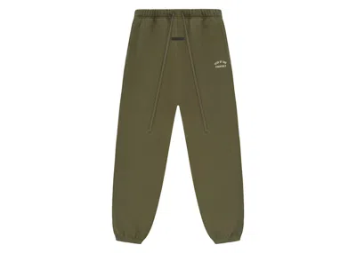 Pre-owned Fear Of God Essentials Womens Fleece Sweatpant In Military