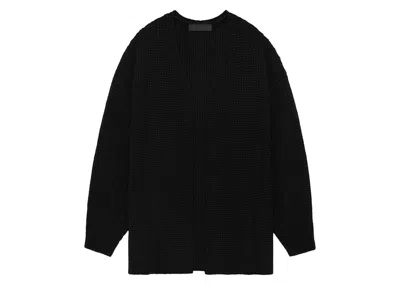 Pre-owned Fear Of God Essentials Womens Knit Long Cardigan In Black