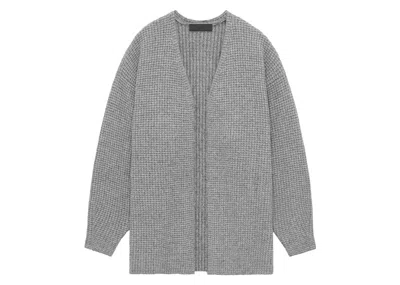 Pre-owned Fear Of God Essentials Womens Knit Long Cardigan In Dark Heather