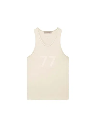 Pre-owned Fear Of God Essentials Womens Tank Top (fw22) In Egg Shell
