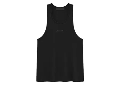 Pre-owned Fear Of God Essentials Womens Triblend Tank Top In Black