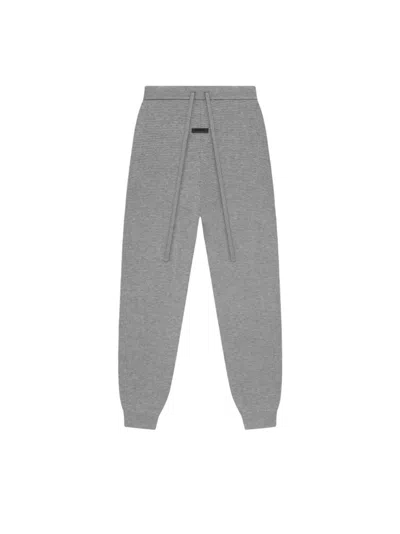 Pre-owned Fear Of God Essentials Womens Waffle Fitted Sweatpant In Dark Heather