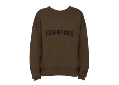 Pre-owned Fear Of God Essentials X Ssense Knit Sweater In Rain Drum