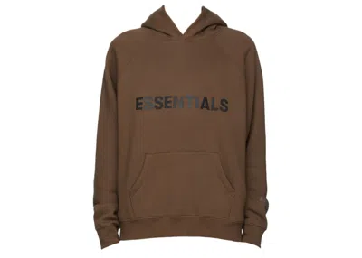 Pre-owned Fear Of God Essentials X Ssense Pullover Hoodie Applique Logo In Rain Drum