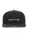 Fear Of God Six-panel Cap With Curved Peak In Black