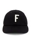 Fear Of God Felted F Baseball Cap In Black
