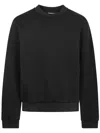 Fear Of God Black Crewneck Sweater With Tonal Logo Lettering Embroidery On The Front