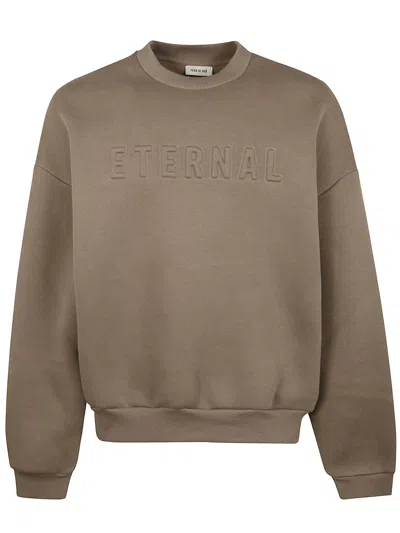 Fear Of God Eternal Relaxed Fit Crew Neck In Brown