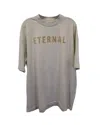 Fear Of God Eternal Crewneck Short Sleeve T-shirt In Cream Cotton In White