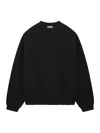 Fear Of God Black Crewneck Sweater With Tonal Logo Lettering Embroidery On The Front In Black