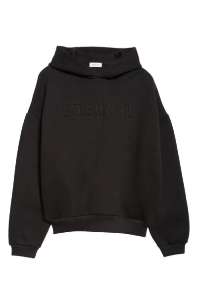Fear Of God Eternal Embossed Logo Hoodie In Black