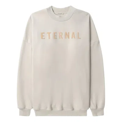 Fear Of God Eternal Fleece Crewneck 'warm Heather Oatmeal' In Neutral