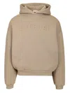 Fear Of God Hooded Cotton Blend Sweatshirt In Beige