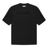 Fear Of God Eternal Logo Flocked Crewneck T-shirt 'black' In Blue