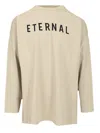 Fear Of God Ribbed Crew Neck Graphic Print T-shirt In Grey